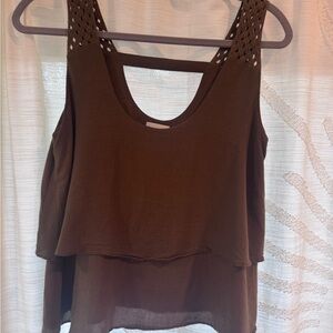 Anthropologie HD in Paris Olive Green
Loose Fit style tank with embroidered back
